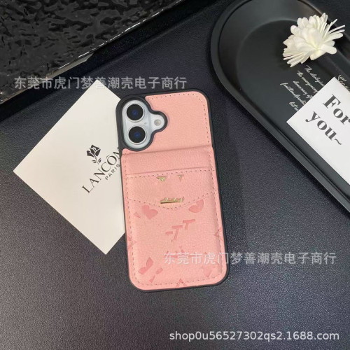 潮大牌皮質手機殼iPhone15Promax上下開插卡蘋果13pro全包軟殼12