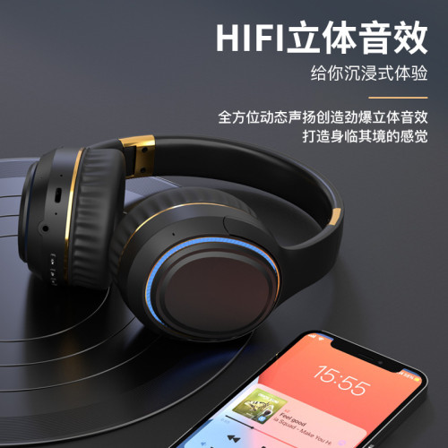新款H6無線頭戴式藍牙耳機重低音可折曡物理降噪藍牙耳麥