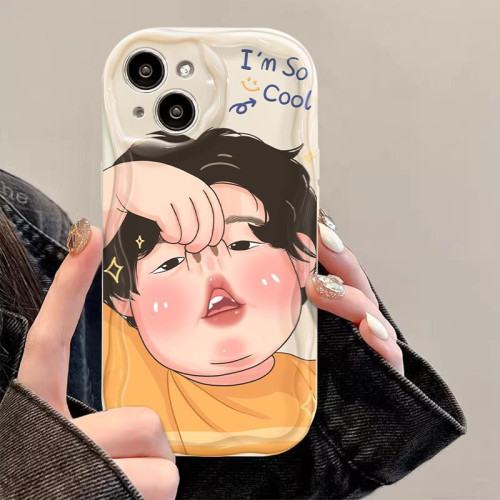 適用蘋果15promax手機殼iPhone14/13搞怪卡通情侶11/12矽膠軟殼xs