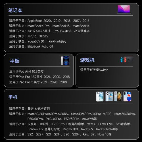 羅馬仕三合一數據線快充適用蘋果華爲手機一拖三typec車用充電線