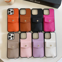 適用蘋果17手機殼iPhone13promax荔枝紋真皮手感卡包插卡手機殼15