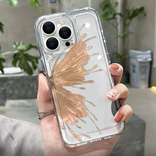 ins蝴蝶iPhone16promax手機殼15蘋果14透明13潮12保護套11防滑