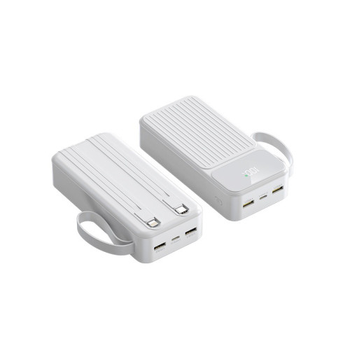 商務PD超級快充數顯自帶線充電寶30000安培行動電源