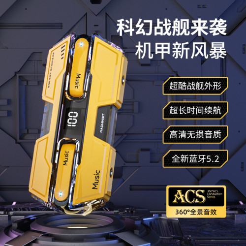 G20機甲藍牙耳機高清音質超長續航電量顯示酷炫戰艦外觀TWS無線