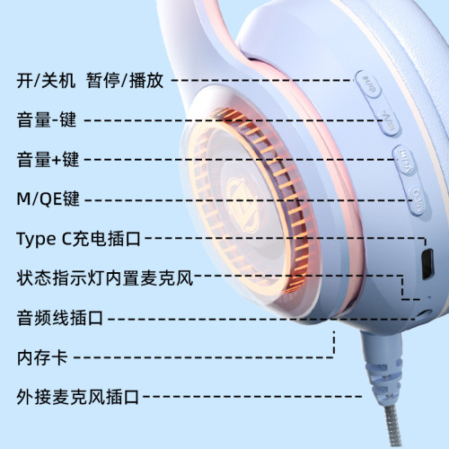 背書耳返式耳機頭戴式藍牙兒童閲讀學習記憶誦讀神器中小學生專用