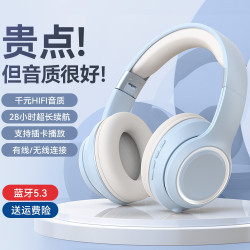 頭戴式藍牙耳機無線可折曡插卡電競遊戯運動跑步電腦手機通用耳麥
