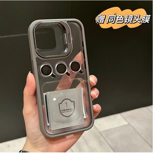 適用iPhone16高透鏡頭支架手機殼蘋果16promax防摔鏡頭膜14硬殼 適用iPhone16高透鏡頭支架手機殼蘋果16promax防摔鏡頭膜14硬殼