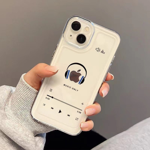 趣味播放器適用蘋果15透明14Pro手機殼iPhone17創意16ProMax13軟