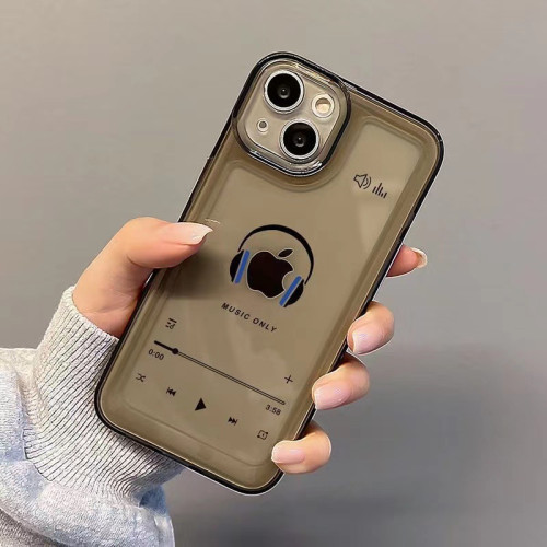 趣味播放器適用蘋果15透明14Pro手機殼iPhone17創意16ProMax13軟