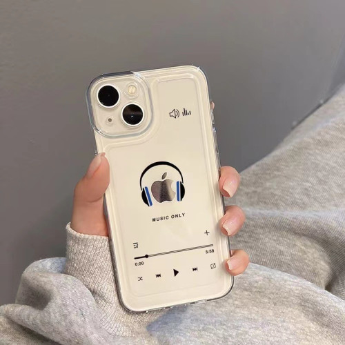 趣味播放器適用蘋果15透明14Pro手機殼iPhone17創意16ProMax13軟