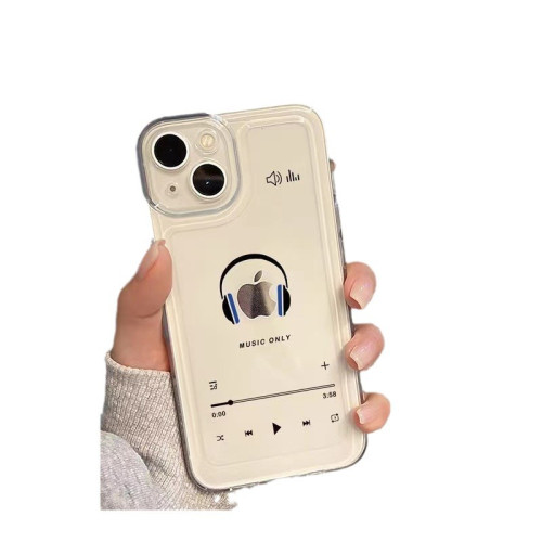 趣味播放器適用蘋果15透明14Pro手機殼iPhone17創意16ProMax13軟