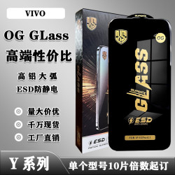 適用於VIVO OG GLASS高鋁絲印大弧ESD防靜電手機鋼化膜VIVO Y77T