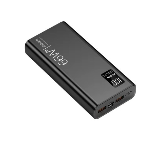 新款66W超級快充充電寶20000安培30000mah大容量超薄手機行動電源