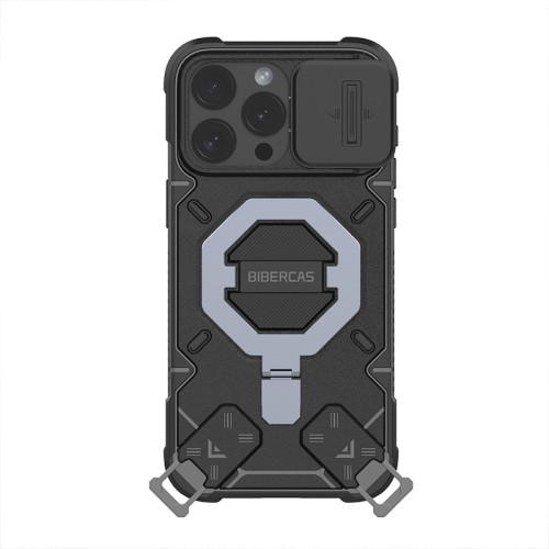 適用蘋果手機殼iphone16promax磁吸防摔殼斜背掛繩戶外蘋果手機殼