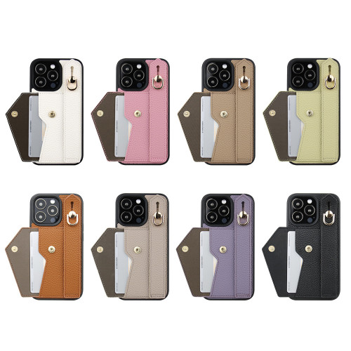 適用iPhone15 16ProMax三星Galaxy索尼手腕帶卡包支架卡包手機殼