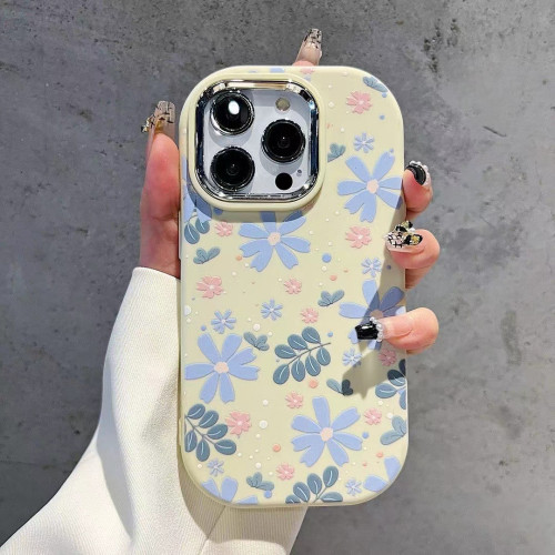 滿屏花朵適用蘋果17ProMax手機殼iPhone16Plus防摔15Pro少女14/13