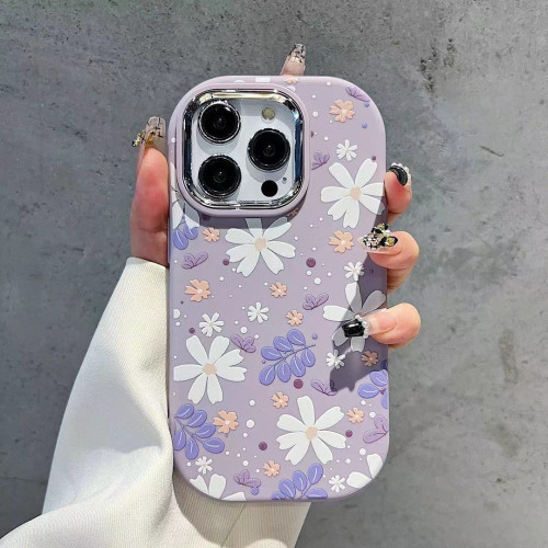 滿屏花朵適用蘋果17ProMax手機殼iPhone16Plus防摔15Pro少女14/13