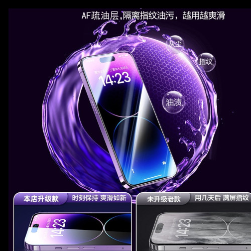 適用蘋果17promax鋼化膜16全屏15防窺14/13pro抗藍光12/11/XR/Air
