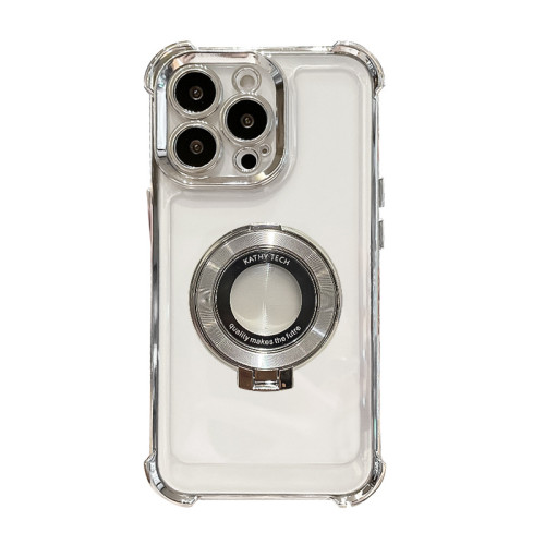 適用15promax蘋果手機殼iphone14電鍍四角氣囊防摔13折曡隱形支架 適用15promax蘋果手機殼iphone14電鍍四角氣囊防摔13折曡隱形支架