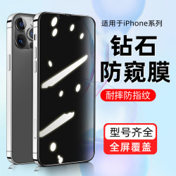 適用蘋果16promax鋼化膜15全屏14防窺膜13高清12抗藍光11/XR磨砂