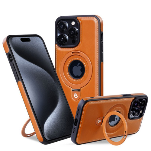 蘋果16手機殼iPhone15promax多功能支架13磁吸充務皮套高級男