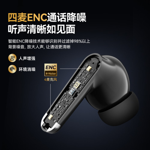 音貝奇Real 1 Pro藍牙耳機主動降噪無線運動入耳式高音質2024新款