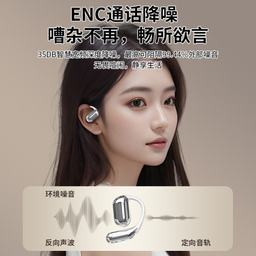 爆款掛耳式LCD彩色螢幕藍牙耳機開放式不入耳運動無線智能AI翻譯耳機