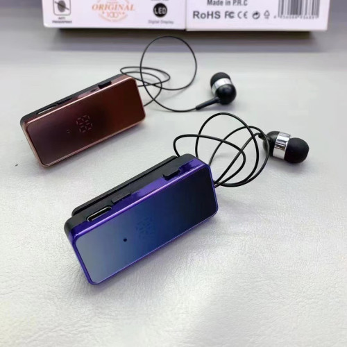K67  領夾式藍牙耳機超長續航數顯無線通用運動