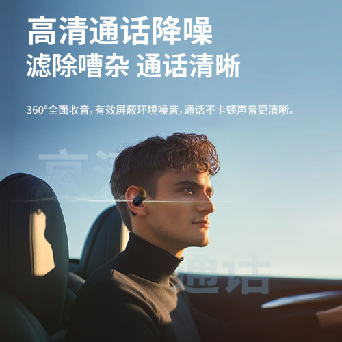 單耳OWS開放式耳機不入耳透明機械風商務掛耳式藍牙耳機超長續航