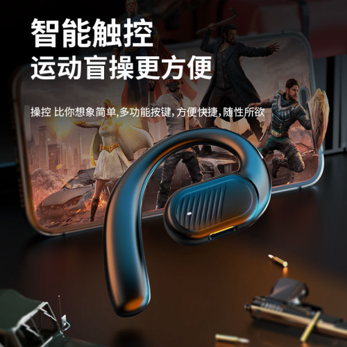 單耳OWS開放式耳機不入耳透明機械風商務掛耳式藍牙耳機超長續航