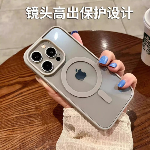 亞克力磁吸防摔保護套適用iPhone15promax蘋果14Plus321XR手機殼