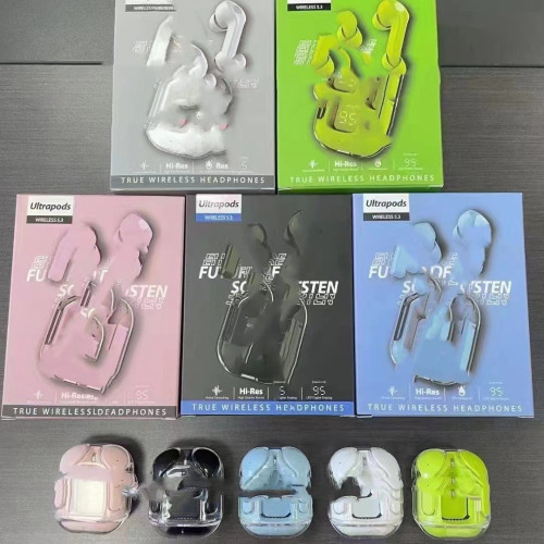 air31透明一代HK3新款air39透明二代HK6 數顯TWS入耳藍牙耳機