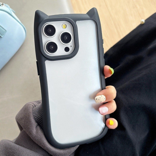 新款貓耳手機殼 適用iphone16Promax凹槽殼滴膠DIY15手機殼14pro