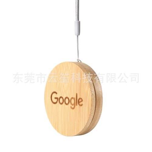 新款圓形竹木旅行裝數據線理線盒 60W快充多頭充電線轉接頭禮品線