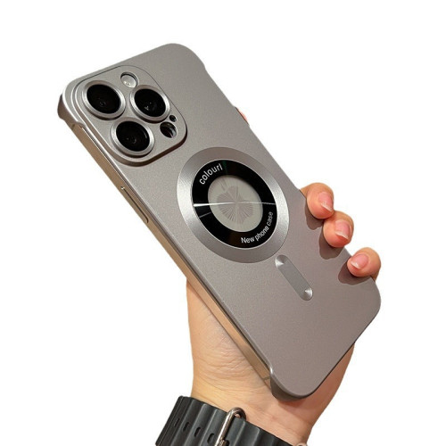 適用iPhone16PROMAX無邊框磁吸裸機手感手機殼15護鏡保護套14