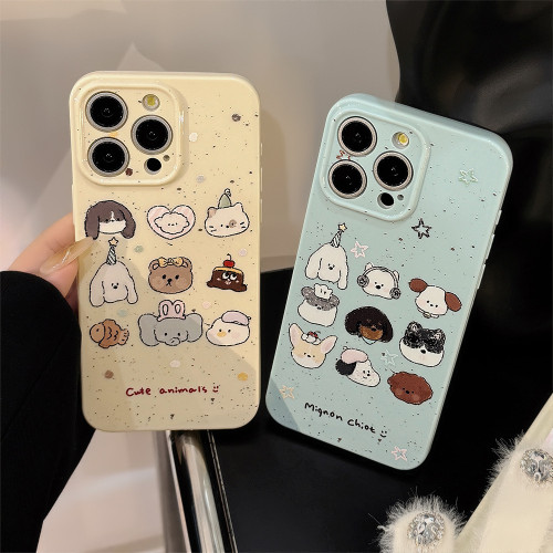 動物甜品派對iphone14手機殼蘋果13promax小衆可愛16矽膠12適用15