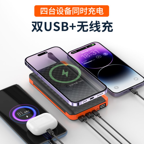 新款折曡隱形戶外太陽能無線充充電寶20000mAH大容量行動電源
