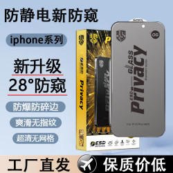 適用蘋果17系列28°防媮窺鋼化膜蘋果15隱私保護膜蘋果16PRO防塵