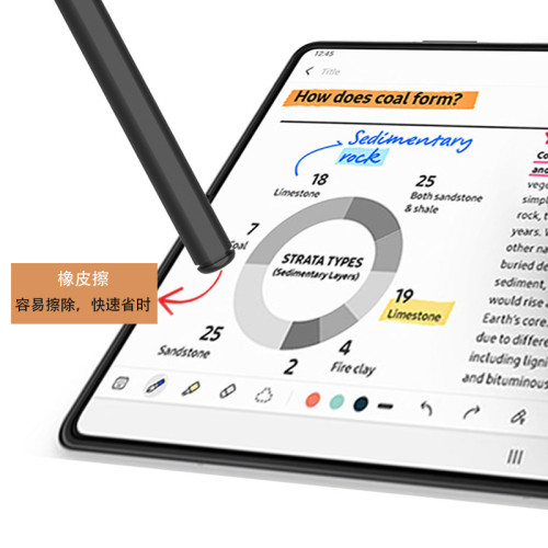 新款無源電磁筆 適用三星S pen手寫筆 4096級壓感磁吸防誤觸