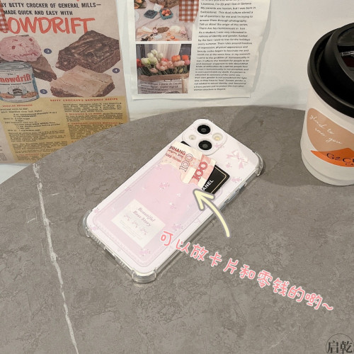 適用蘋果15promax手機殼14卡套iphone16簡約11卡包12/13軟xs