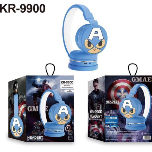 頭戴式藍牙耳機KR-9900 卡通多款爆款折曡立體聲