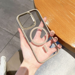 適用蘋果17ProMax金盾磁吸手機殼無線充電iPhone16防摔透明保護套