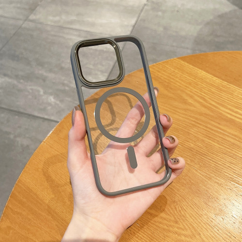 適用蘋果17ProMax金盾磁吸手機殼無線充電iPhone16防摔透明保護套