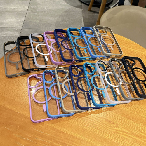 適用蘋果17ProMax金盾磁吸手機殼無線充電iPhone16防摔透明保護套