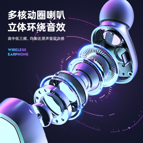 藍牙耳機真無線入耳式降噪藍牙耳機超長續航大電量高音質耳麥