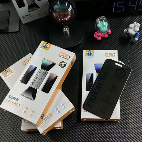 適用蘋果13PROMAX防窺360°鋼化膜蘋果14PROMAX防窺防塵蘋果11PRO