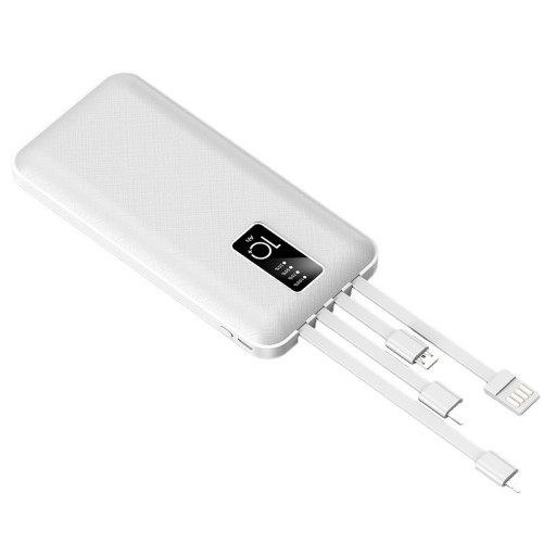 禮品20000好安培自帶線充電寶大容量創意行動電源