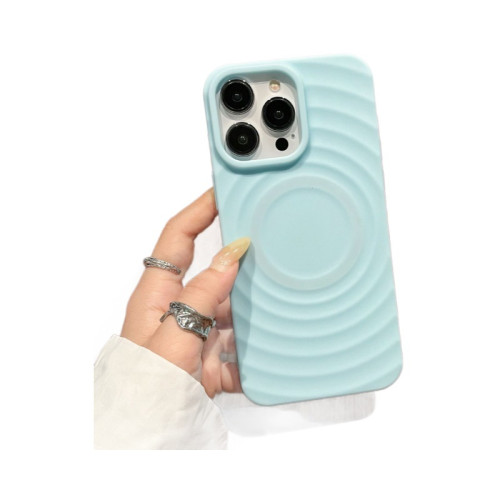高級感小衆波漾殼適用蘋果16ProMax磁吸手機殼iPhone13全包防摔