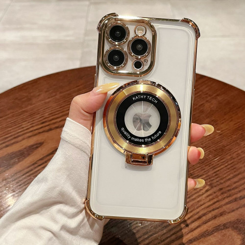 適用iPhone16四角防摔磁吸支架新款手機殼蘋果14透明軟殼13保護套
