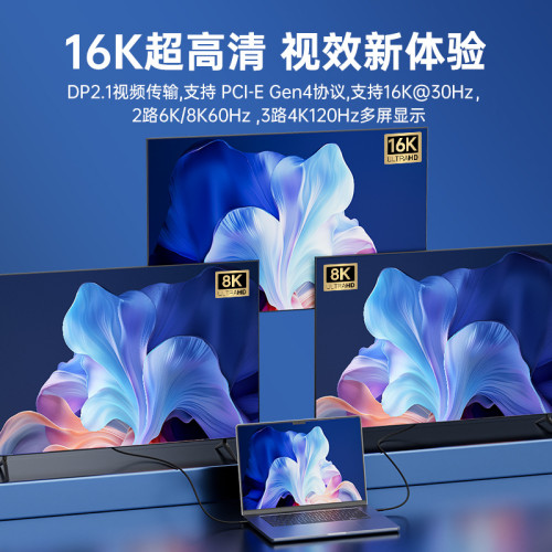 雷電5Type-C數據線鍍銀同軸120G傳輸16K全功能兼容240W快充線